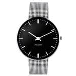 Arne Jacobsen City Hall Watch Black Dial Medium 40mm with Mesh Strap 53205-2008