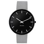 Arne Jacobsen City Hall Watch Black Medium 40mm with Mesh Strap 53205B-2008