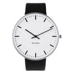 Arne Jacobsen City Hall Watch Large 46mm with Black Leather Strap 53203-2201