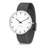 Arne Jacobsen City Hall Watch Medium Size 40mm with Grey Mesh Strap 53202-2012