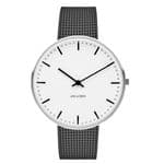 Arne Jacobsen City Hall Watch Medium Size 40mm with Grey Mesh Strap 53202-2012