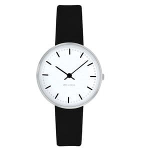 Arne Jacobsen City Hall Watch X-Small 30mm with Black Leather Strap 53200-1401