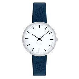Arne Jacobsen City Hall Watch X-Small 30mm with Blue Leather Strap 53200-1404