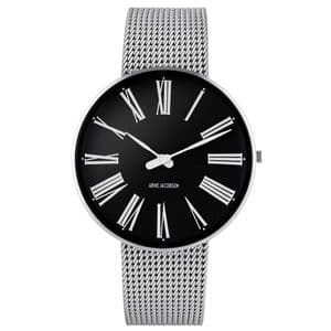 Arne Jacobsen Roman Watch Black Dial Medium 40mm with Mesh Strap 53305-2008