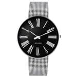 Arne Jacobsen Roman Watch Black Dial Medium 40mm with Mesh Strap 53305-2008