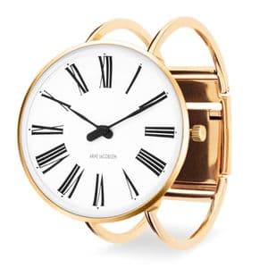 Arne Jacobsen Roman Watch Medium 40mm Gold with Bangle Strap 53308-2019