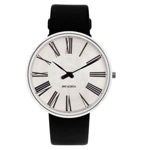 Arne Jacobsen Roman Watch Medium 40mm Sunray Dial Leather Strap - 53310-2001P