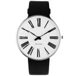 Arne Jacobsen Roman Watch Medium 40mm with Black Leather Strap - 53302-2001