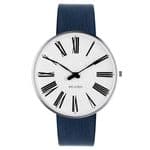 Arne Jacobsen Roman Watch Medium 40mm with Blue Leather Strap 53302-2004