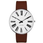 Arne Jacobsen Roman Watch Medium 40mm with Brown Leather Strap 53302-2007
