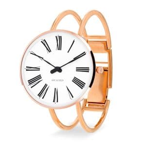Arne Jacobsen Roman Watch Small 34mm Rose Gold Bangle Strap 53311-1621