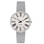 Arne Jacobsen Roman Watch Small 34mm Sunray Dial Mesh Strap 53309-1608