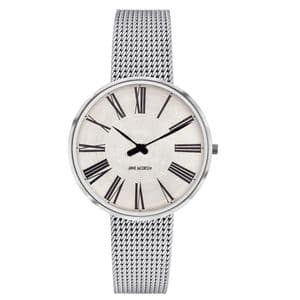 Arne Jacobsen Roman Watch Small 34mm Sunray Dial Mesh Strap 53309-1608