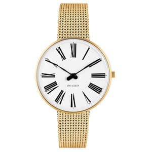 Arne Jacobsen Roman Watch Small 34mm with Gold Mesh Strap 53307-1609