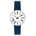 Arne Jacobsen Roman Watch X-Small 30mm with Blue Leather Strap 53300-1404