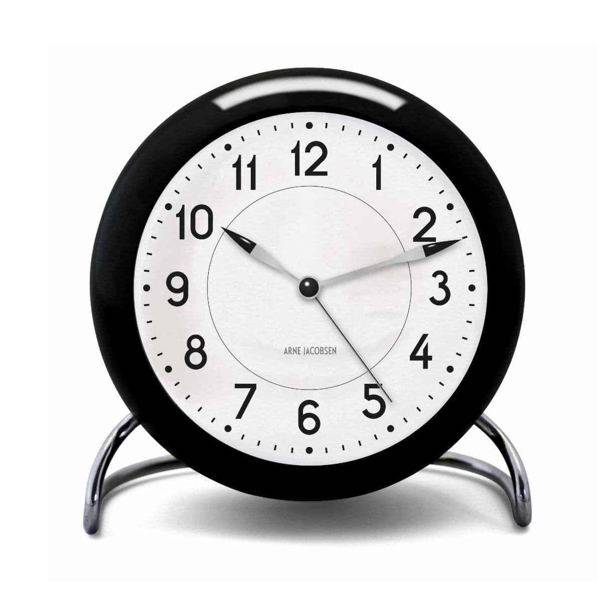 Arne Jacobsen Station Orologio da Tavolo 11 Cm Nero/Bianco Arne Jacobsen Station Orologio da Tavolo 11 Cm Nero/Bianco