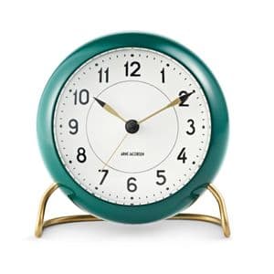 Arne Jacobsen Station 1939 Green Table Clock 43677