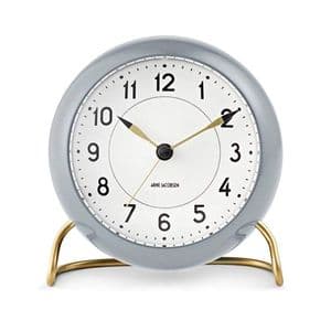 Arne Jacobsen Station 1939 Grey Table Clock 43674