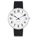 Arne Jacobsen Station Watch Medium 40mm with Black Mesh Strap 53402-2010