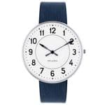 Arne Jacobsen Station Watch Medium 40mm with Blue Leather Strap 53402-2004