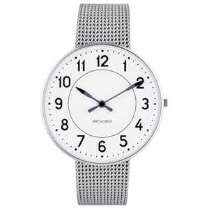 Arne Jacobsen Station Watch Medium 40mm with Mesh Strap 53402-2008