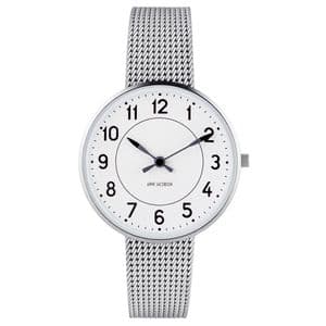 Arne Jacobsen Station Watch Small 34mm with Mesh Strap 53401-1608