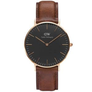 Daniel Wellington DW00100124 Rose Gold Classic Black St. Mawes 40mm Gents Watch