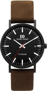 Danish Design Globe Rhine Gents Black Brown Leather Strap Watch IQ34Q1273