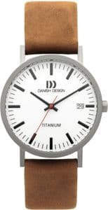 Danish Design Globe Rhine Gents White Camel Leather Strap Watch IQ31Q1273