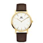 Danish Design IQ15Q1235 London Gold Black Leather Strap Gents Watch