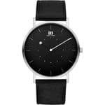 Danish Design On The Dot Black Leather Strap Gents Watch IQ13Q1241