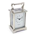 David Peterson DP/AG/S Chrome Anglais 8 day Mechanical Carriage Clock
