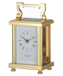 David Peterson DP/FB Heavy Flat Brass 8 day Mechanical Carriage Clock