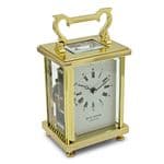 David Peterson DP/FB/SK Brass 8 Day Carriage Clock with Bell Strike Movement