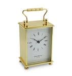 David Peterson Q/177 Flat Brass Carriage Clock with Quartz Movement