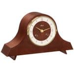 Hermle 21154-030130 Small Retro Design Mechanical Walnut Table Clock