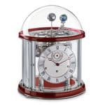 Hermle 22823-V20352 Tellurium II Table Clock - Red and Chrome