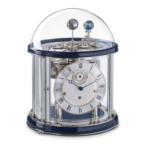 Hermle 22823-V30352 Tellurium II Table Clock - Blue and Chrome