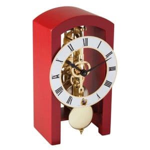 Hermle 23015-360721 Red Modern Mechanical Table Clock