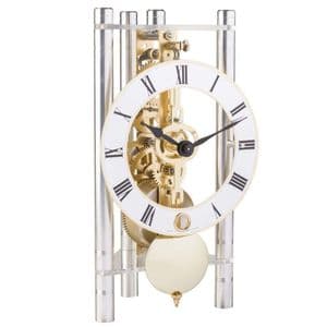 Hermle 23023-X40721 Silver Modern Mechanical Table Clock