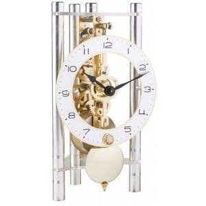 Hermle 23024-X40721 Silver Modern Mechanical Table Clock