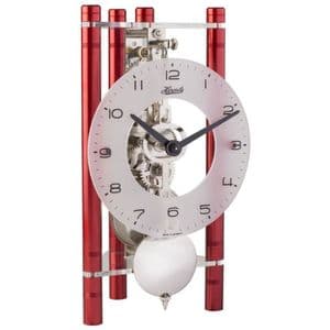 Hermle 23025-360721 Red Modern Mechanical Table Clock