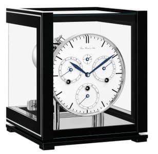 Hermle 23059-030352 Perpetual Calendar Table Clock - Black White Dial