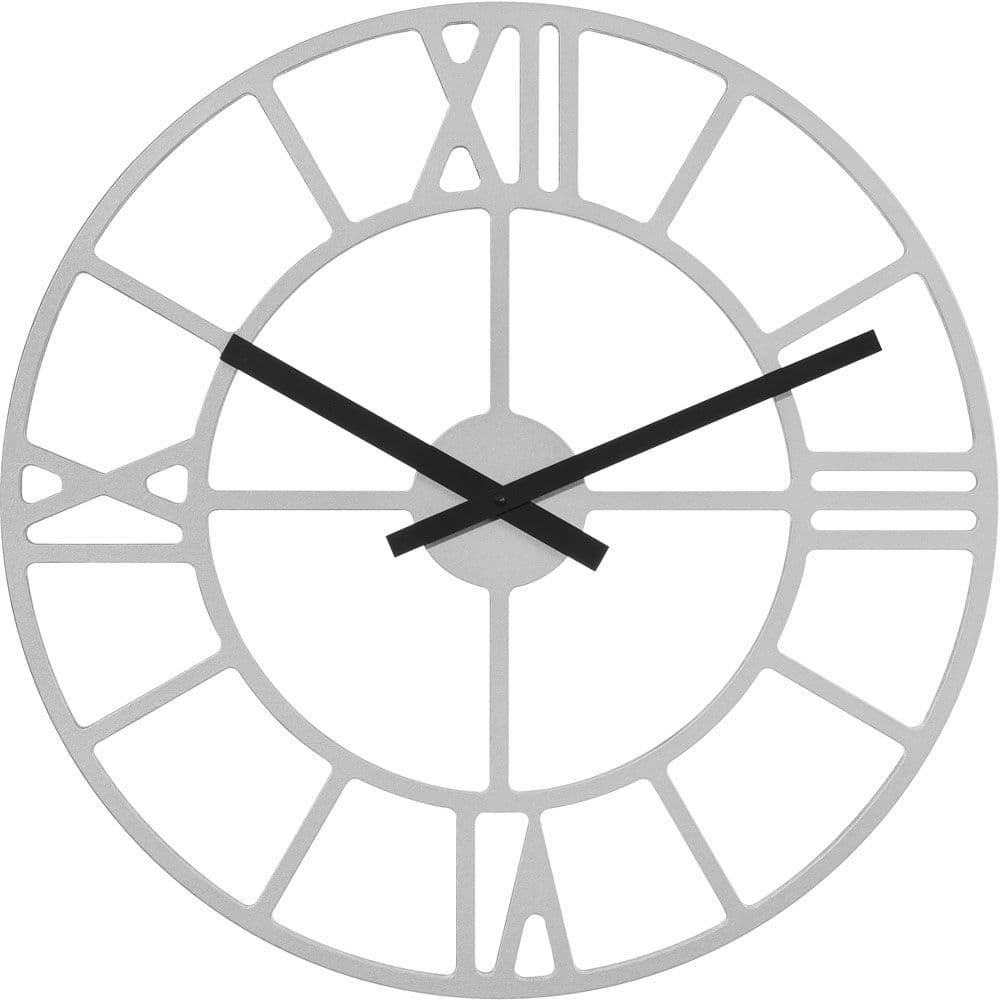Hermle 30915X52100 Large 70cm Round Silver Wall Clock