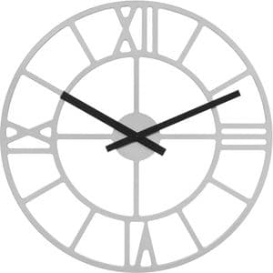 Hermle 30915-X52100 Large 70cm Round Silver Wall Clock