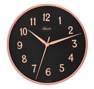 Hermle 30920-V52100 Black and Rose Gold Wall Clock 40cm