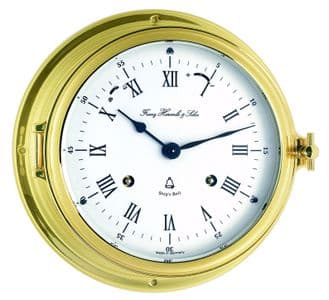 Hermle 35065-000132 Norfolk Brass Ships Bell Wall Clock
