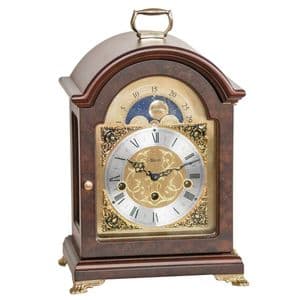 Hermle 22854-030340 Arched Walnut Westminster Chime Mantel Clock