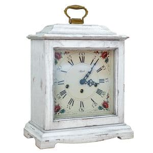 Hermle Austen 22915-V60340 Vintage Style White Mechanical Table Clock
