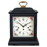 Hermle Austen 22915-V80340 Vintage Style Black Mechanical Table Clock